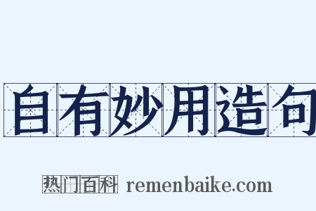 自有妙用造句是什么意思的图片
